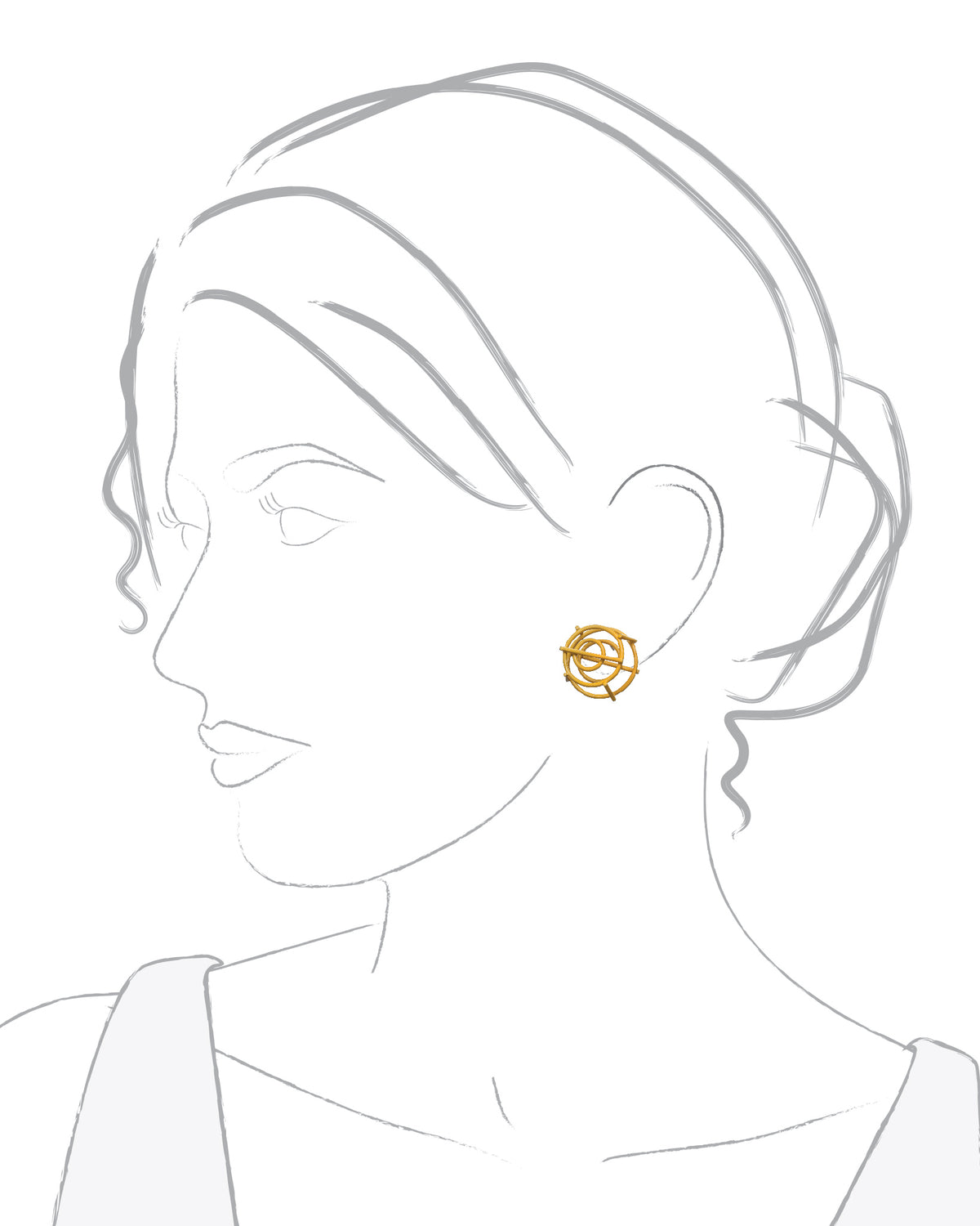 Small Circle Structure Earrings