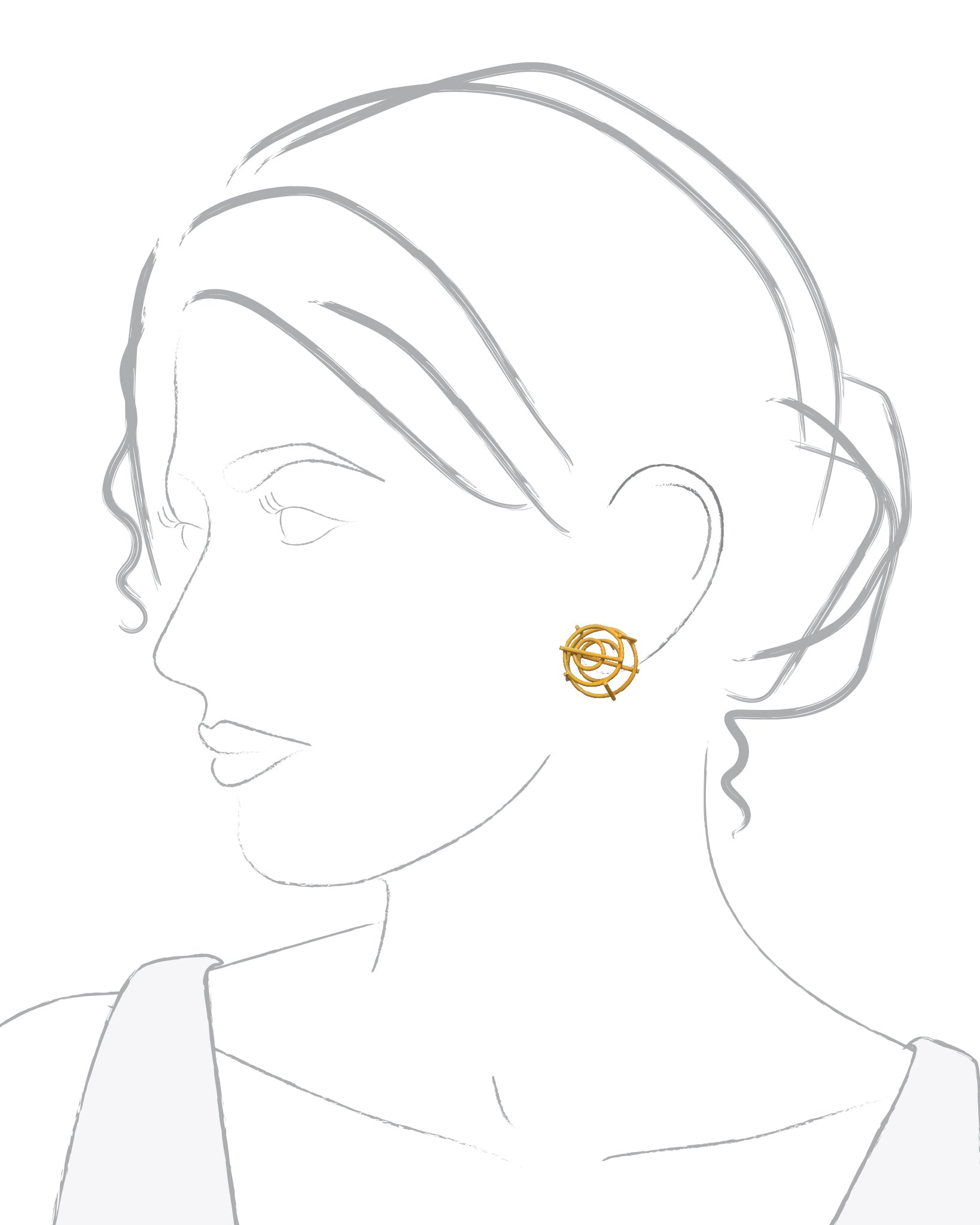 Small Circle Structure Earrings