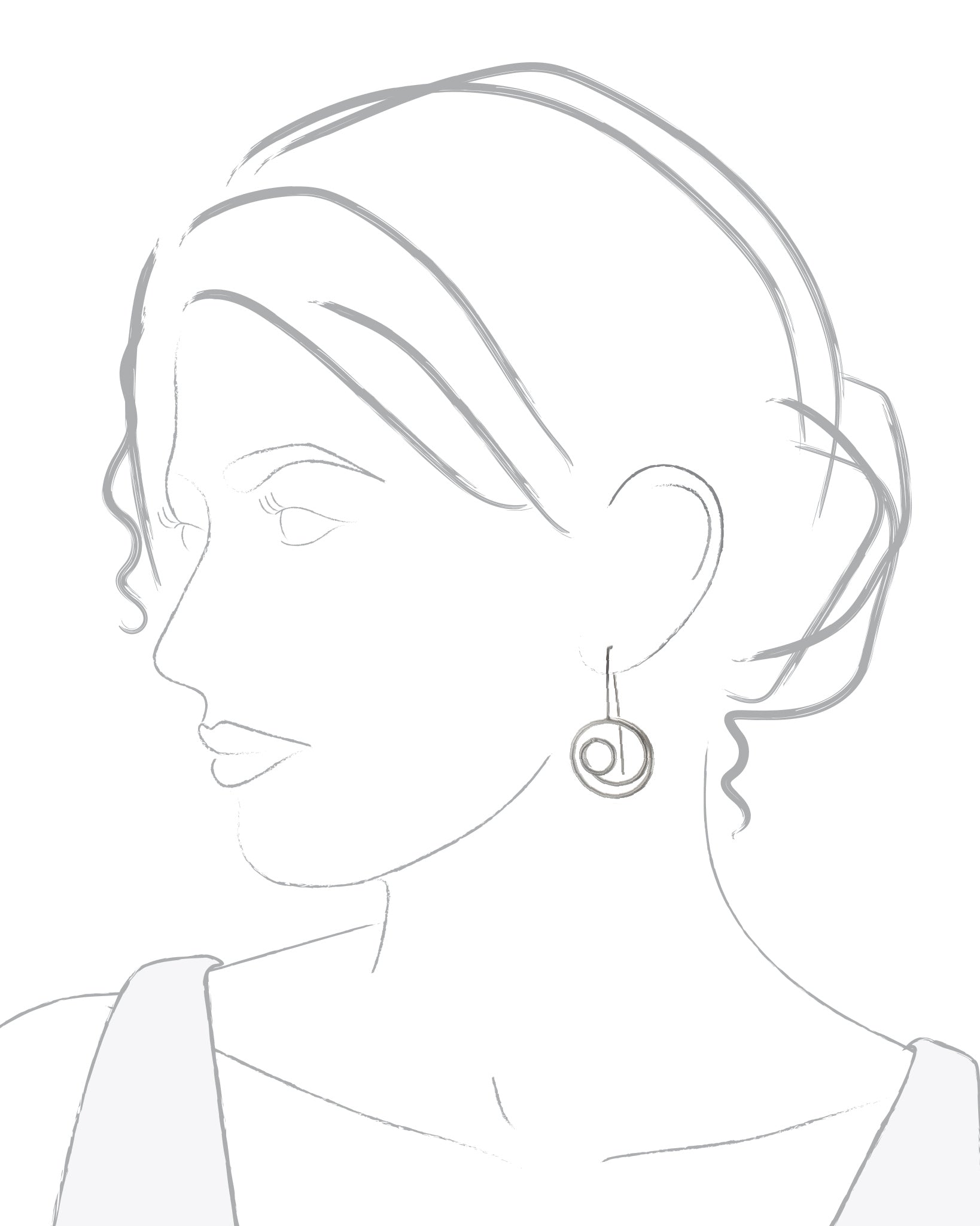 Medium Circle in Circle Earrings