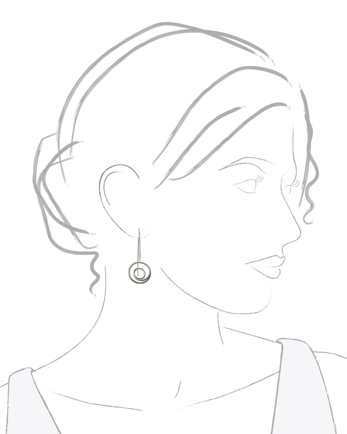 Small Circle in Circle Earrings