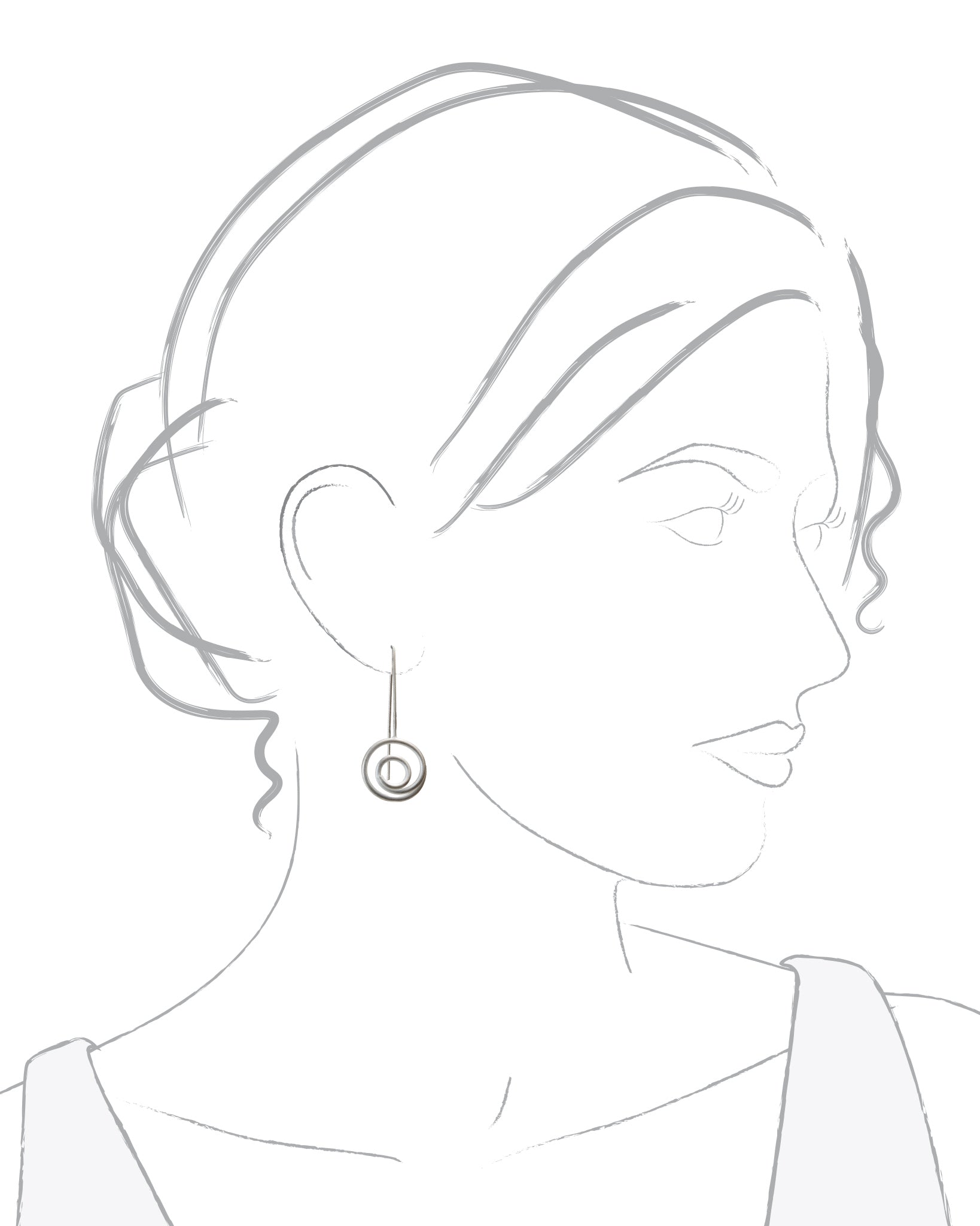 Small Circle in Circle Earrings