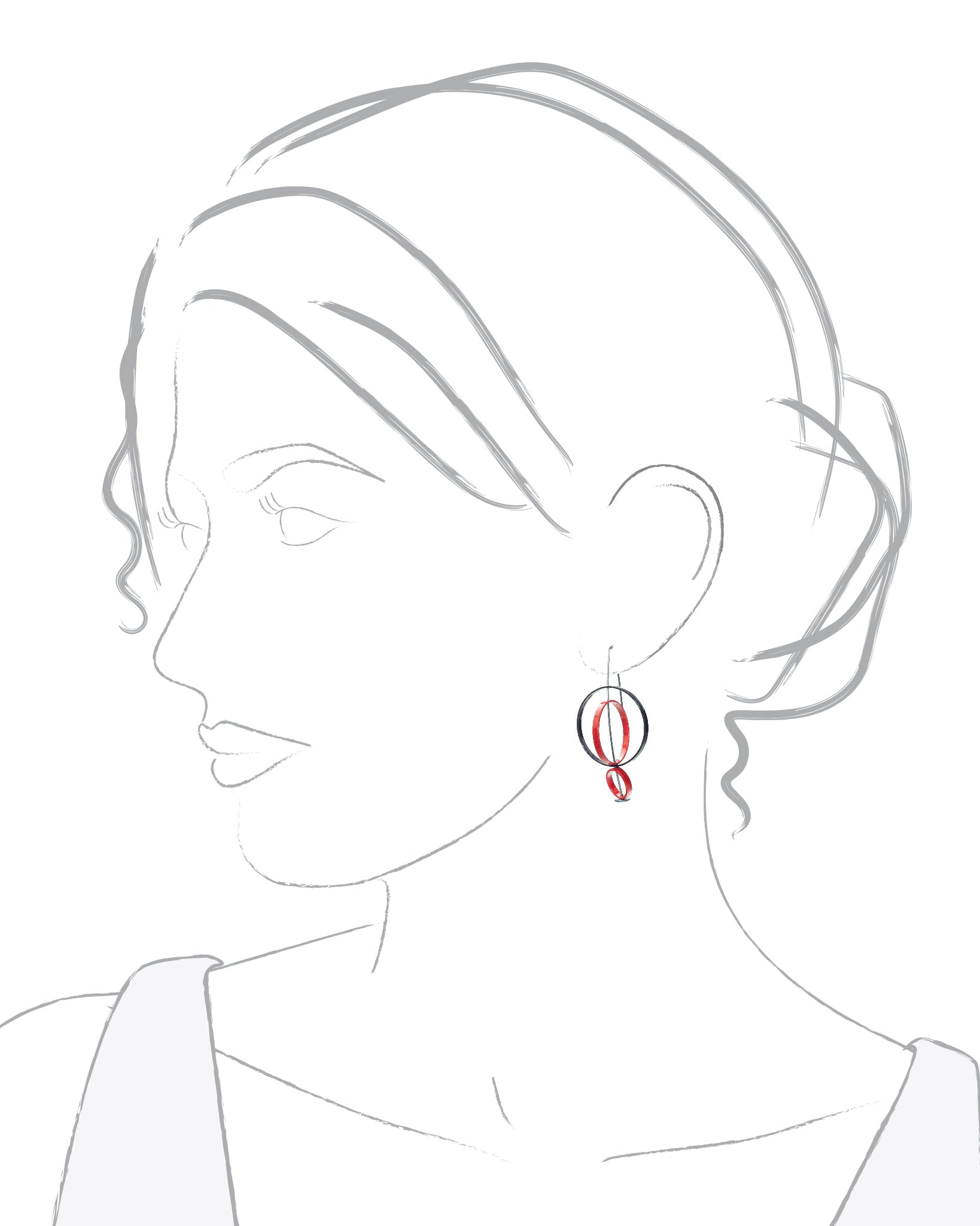 Moveable 3 Circle Earrings