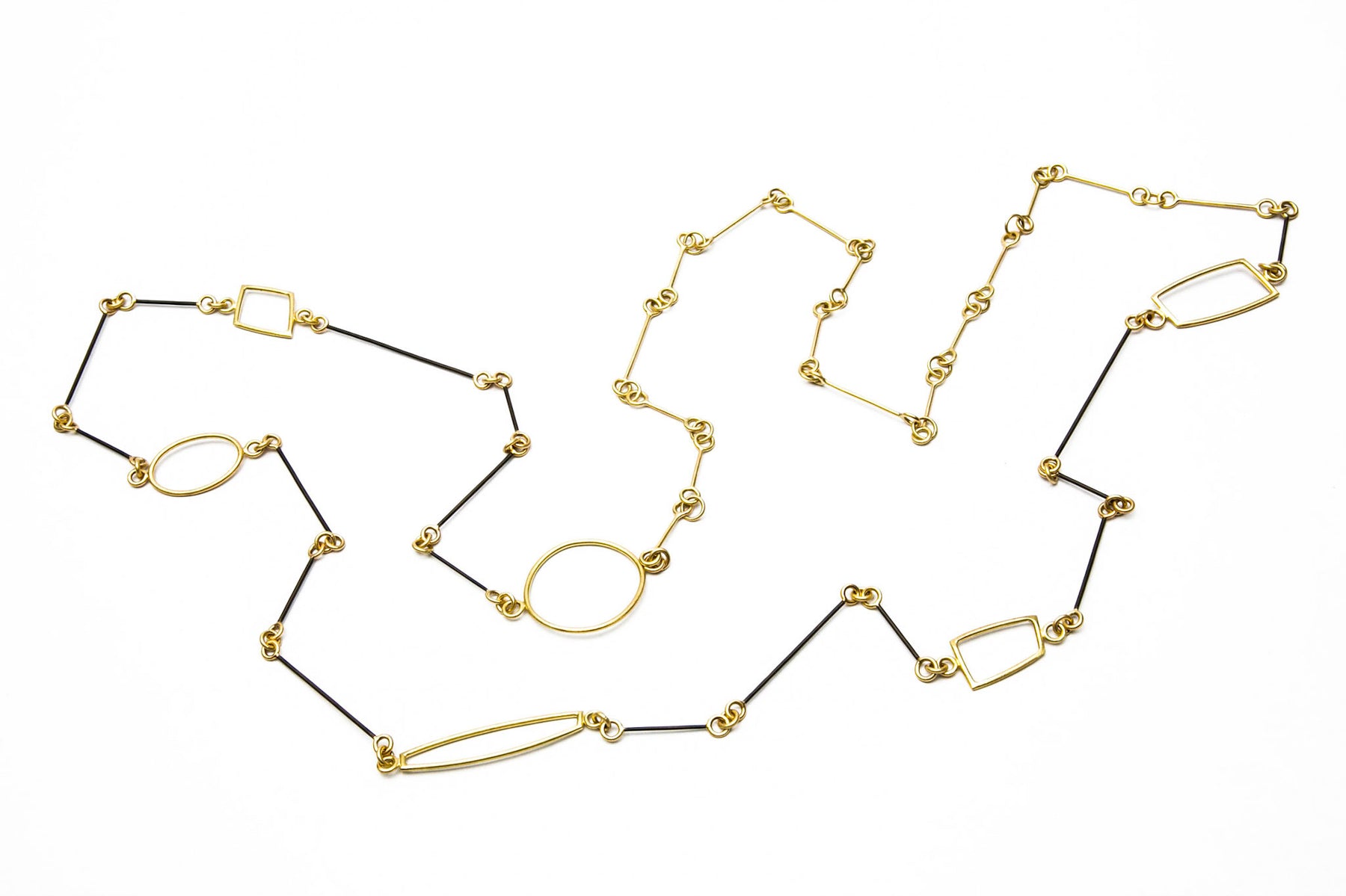 18K Yellow Gold & Steel Chain