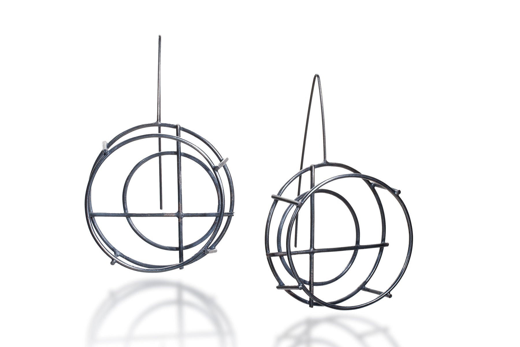 One-of-a-Kind Large Circle Structure Earrings
