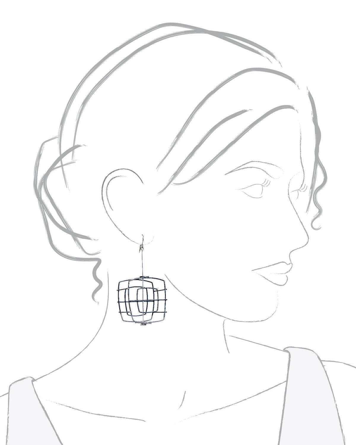 Square Structure Earrings