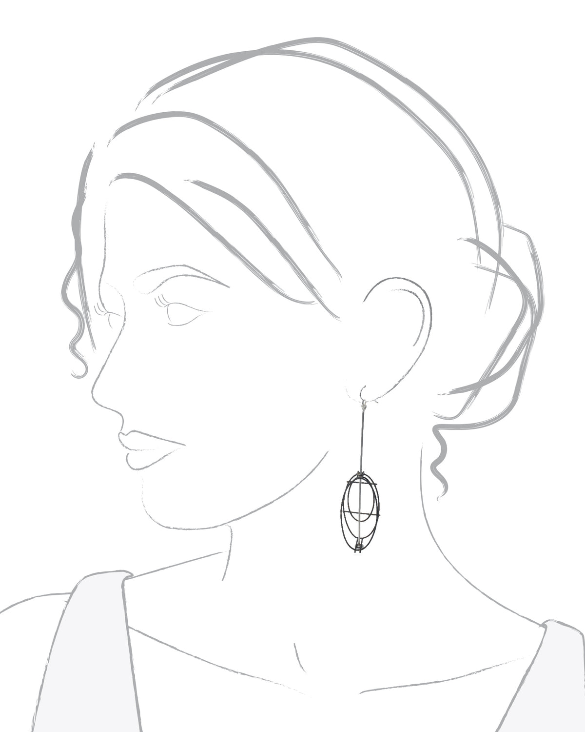 Oval Structure Earrings