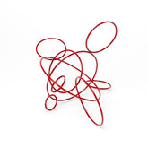 Circle Study Sculpture in Red