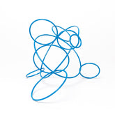 Circle Study Sculpture in Electric Blue