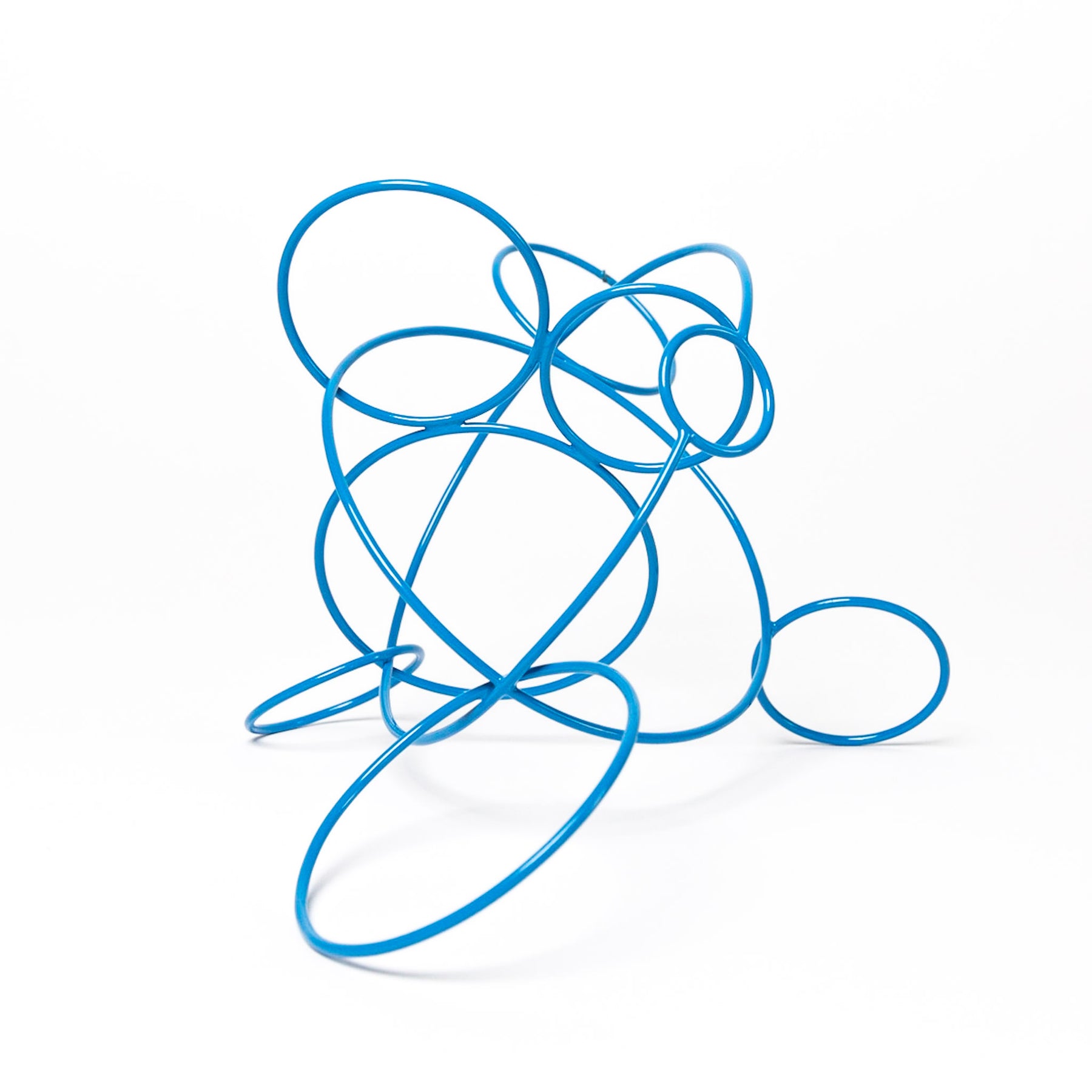 Circle Study Sculpture in Electric Blue