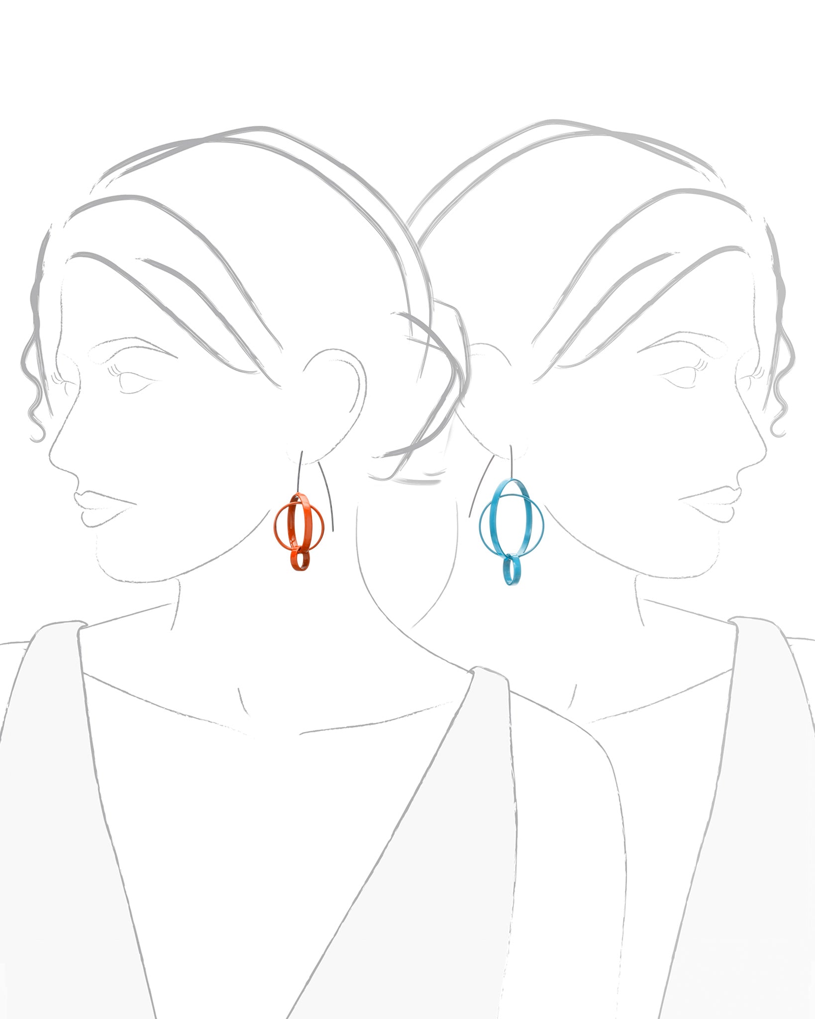 3 Circle Earrings