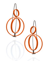 Small Top Moveable 3 Circle Earrings (Solid Color)
