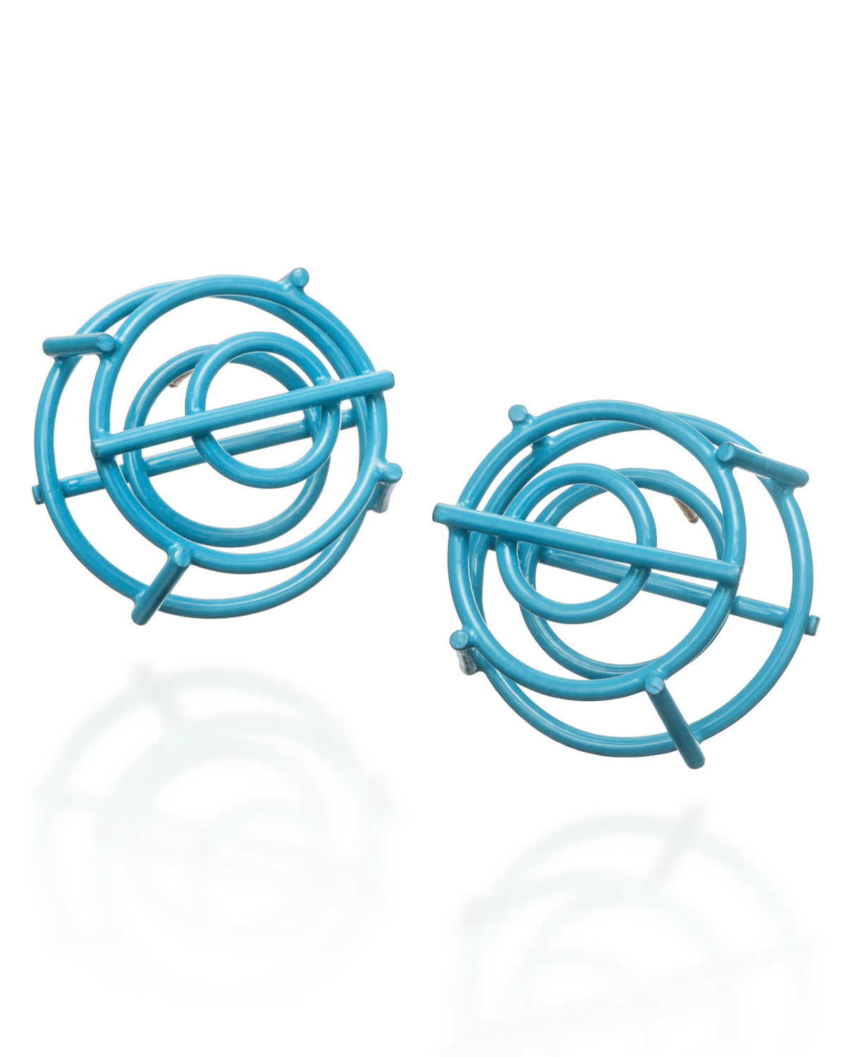 Small Circle Structure Earrings