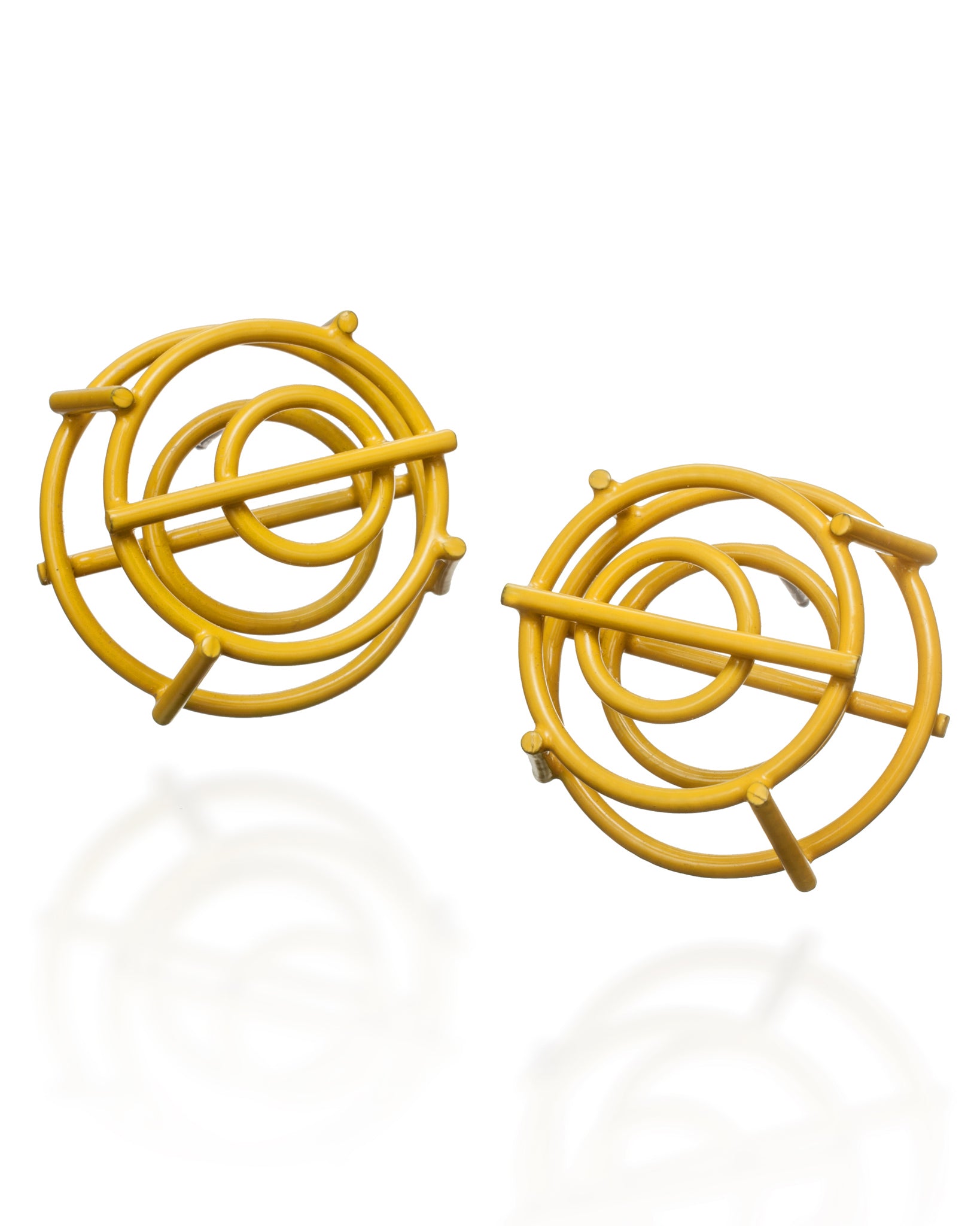 Small Circle Structure Earrings