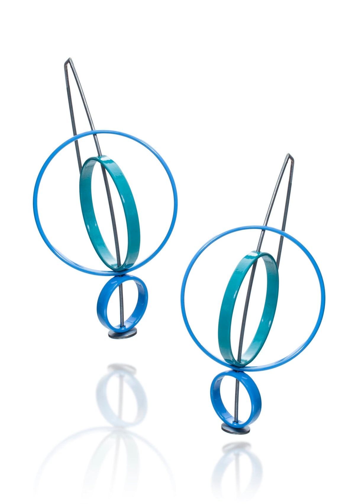 Moveable 3 Circle Earrings