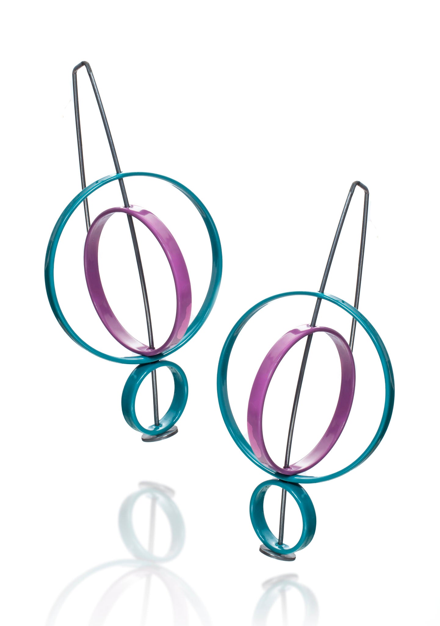 Moveable 3 Circle Earrings