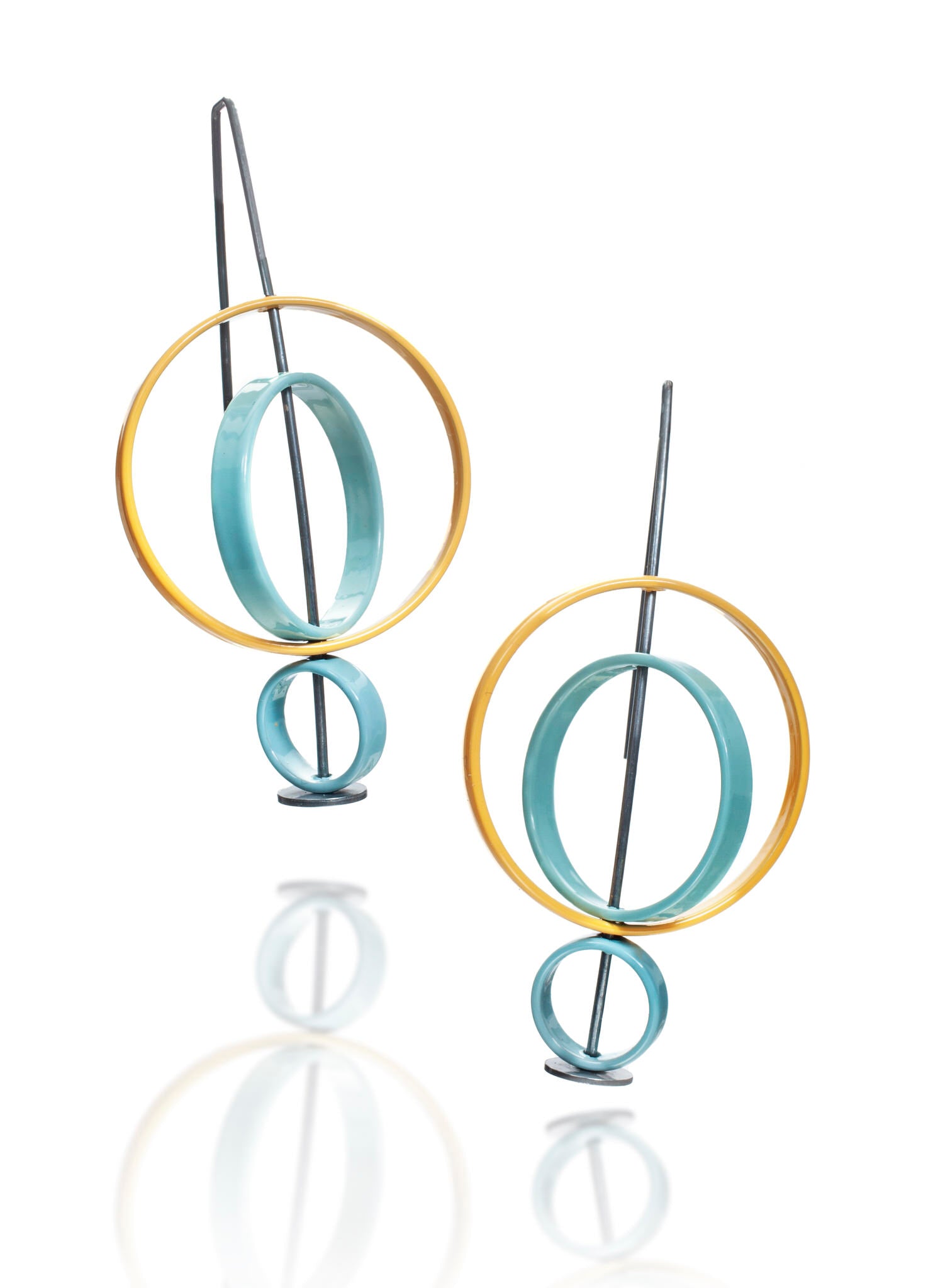Moveable 3 Circle Earrings