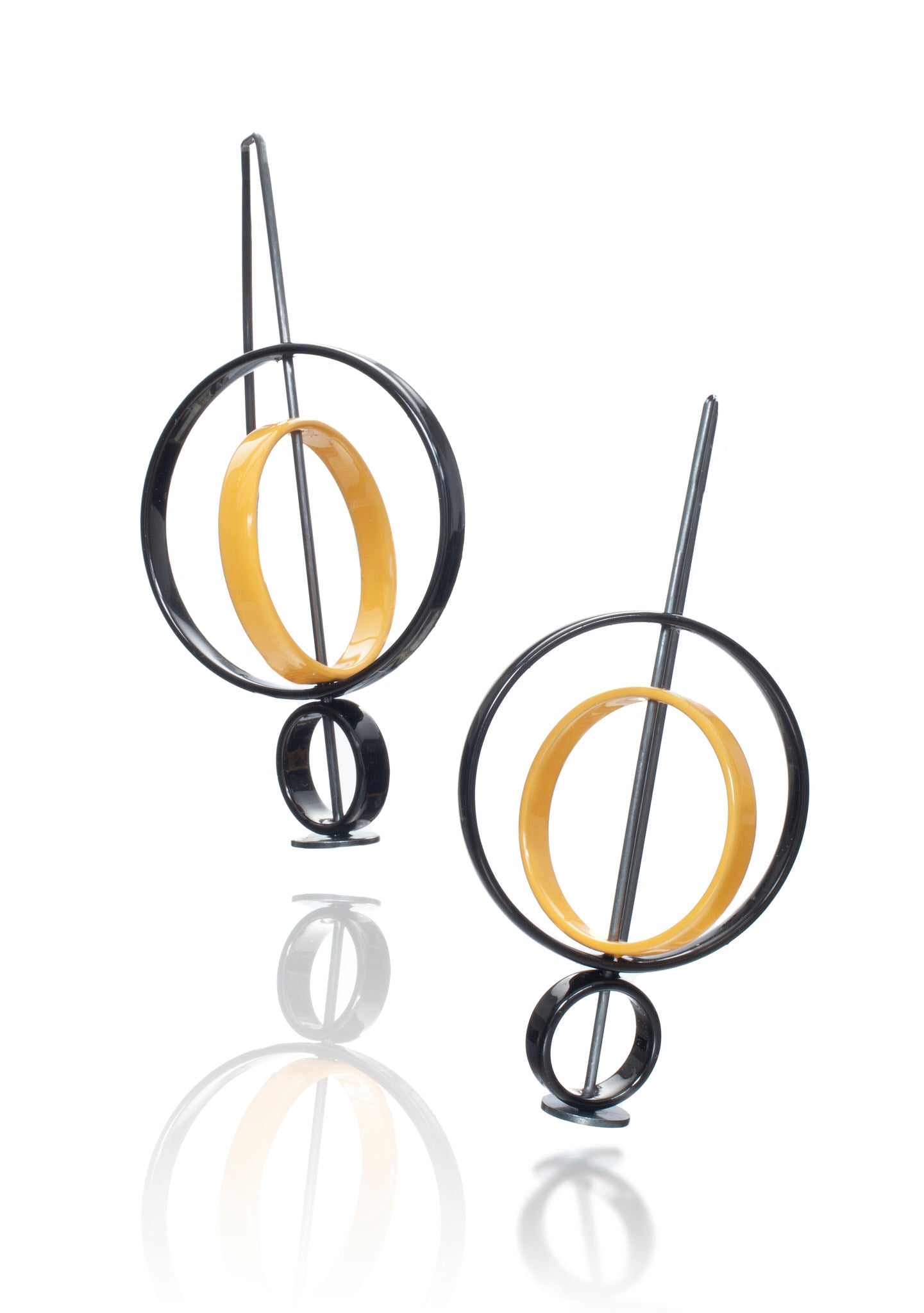 Moveable 3 Circle Earrings