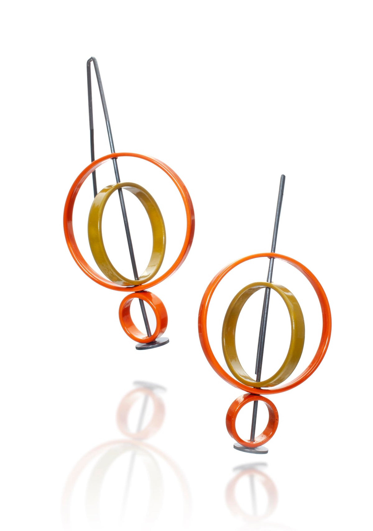 Moveable 3 Circle Earrings