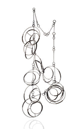 One-of-a-Kind Steel Neckpiece with Circle Structures
