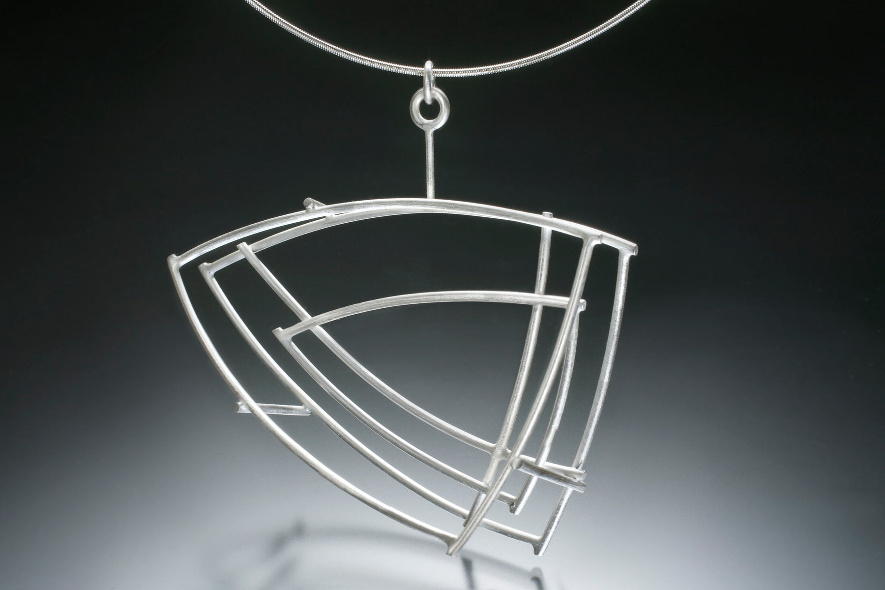 Triangle Structure Pendant in Sterling
