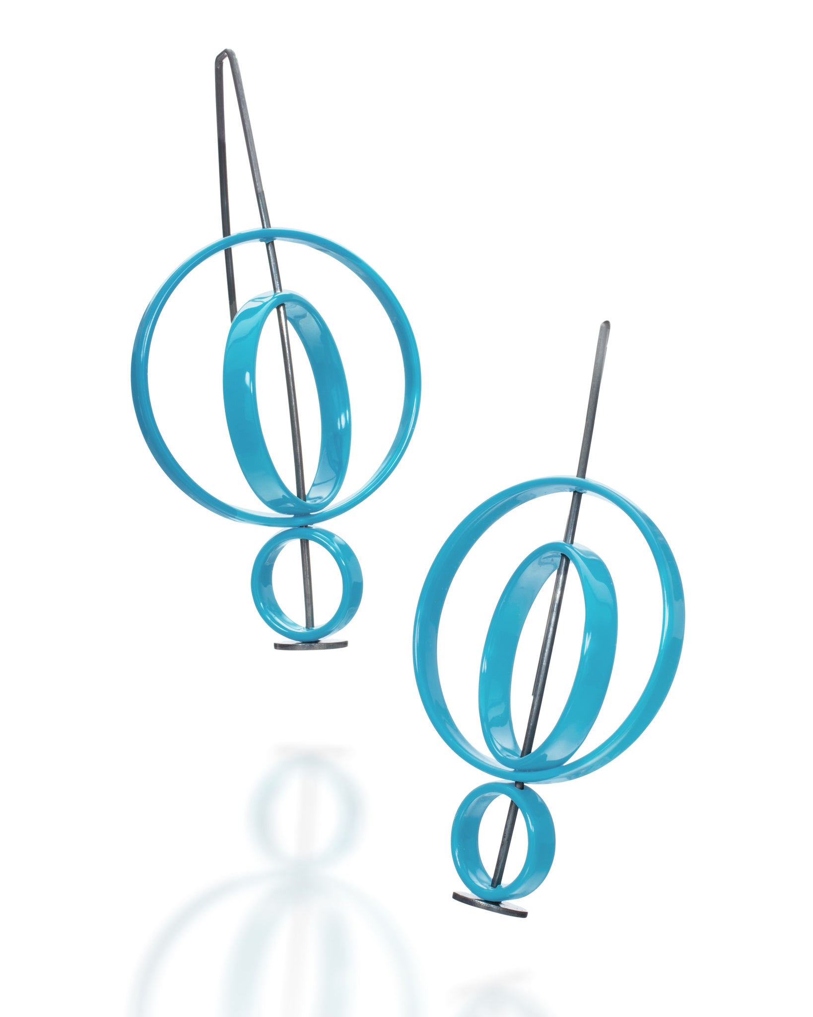 Moveable 3 Circle Earrings