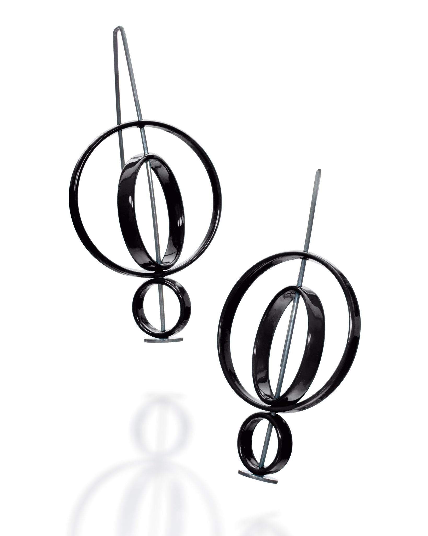Moveable 3 Circle Earrings