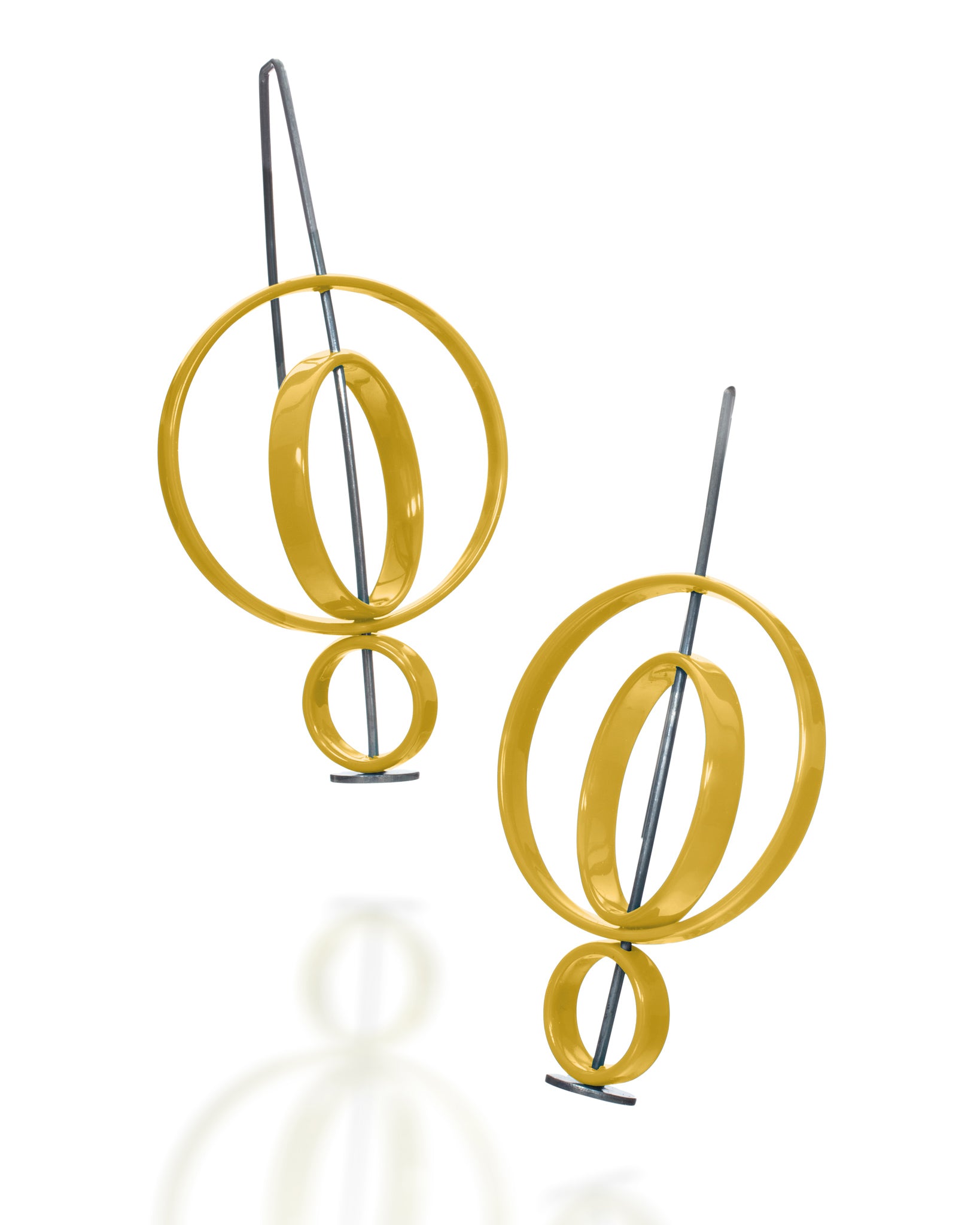 Moveable 3 Circle Earrings