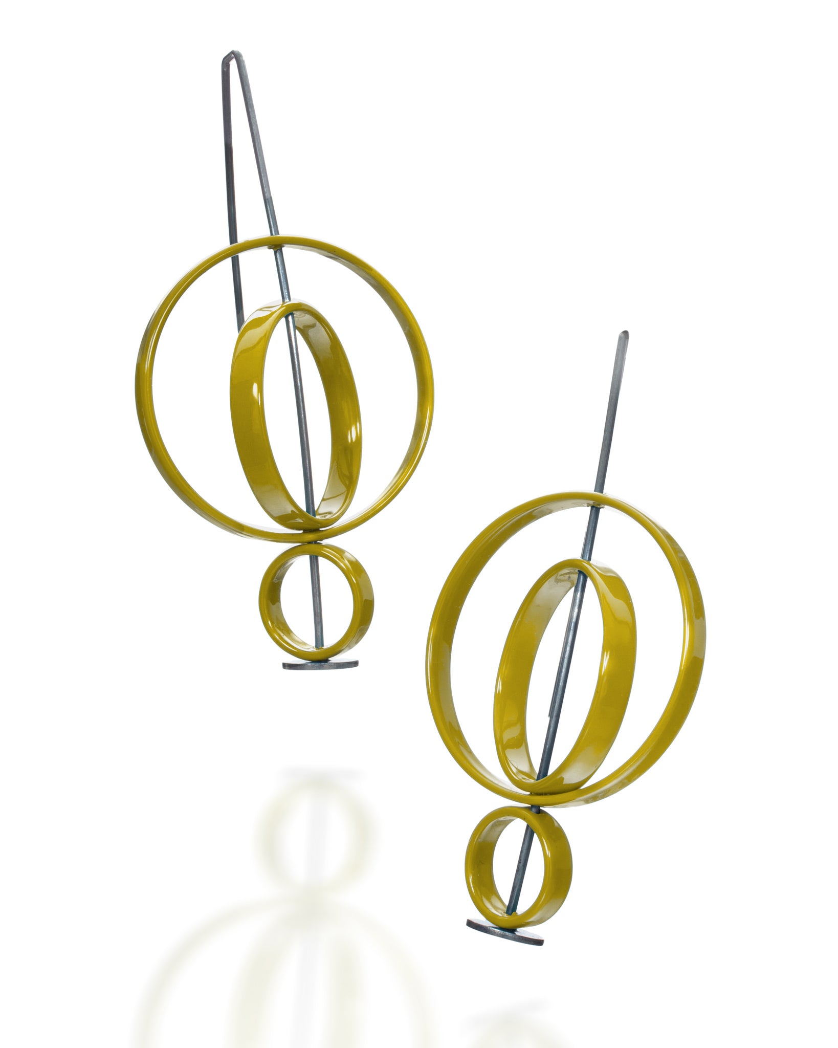 Moveable 3 Circle Earrings