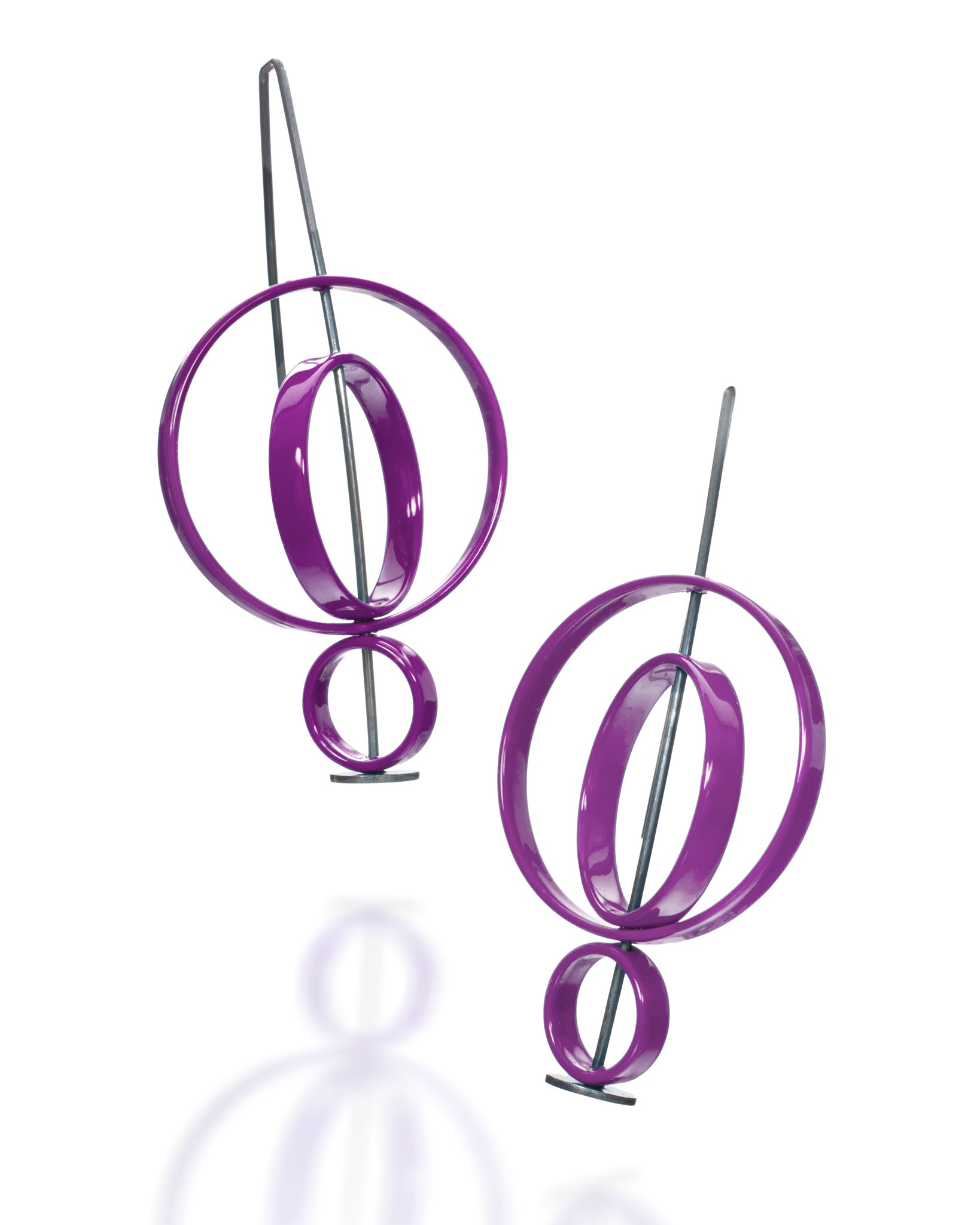 Moveable 3 Circle Earrings