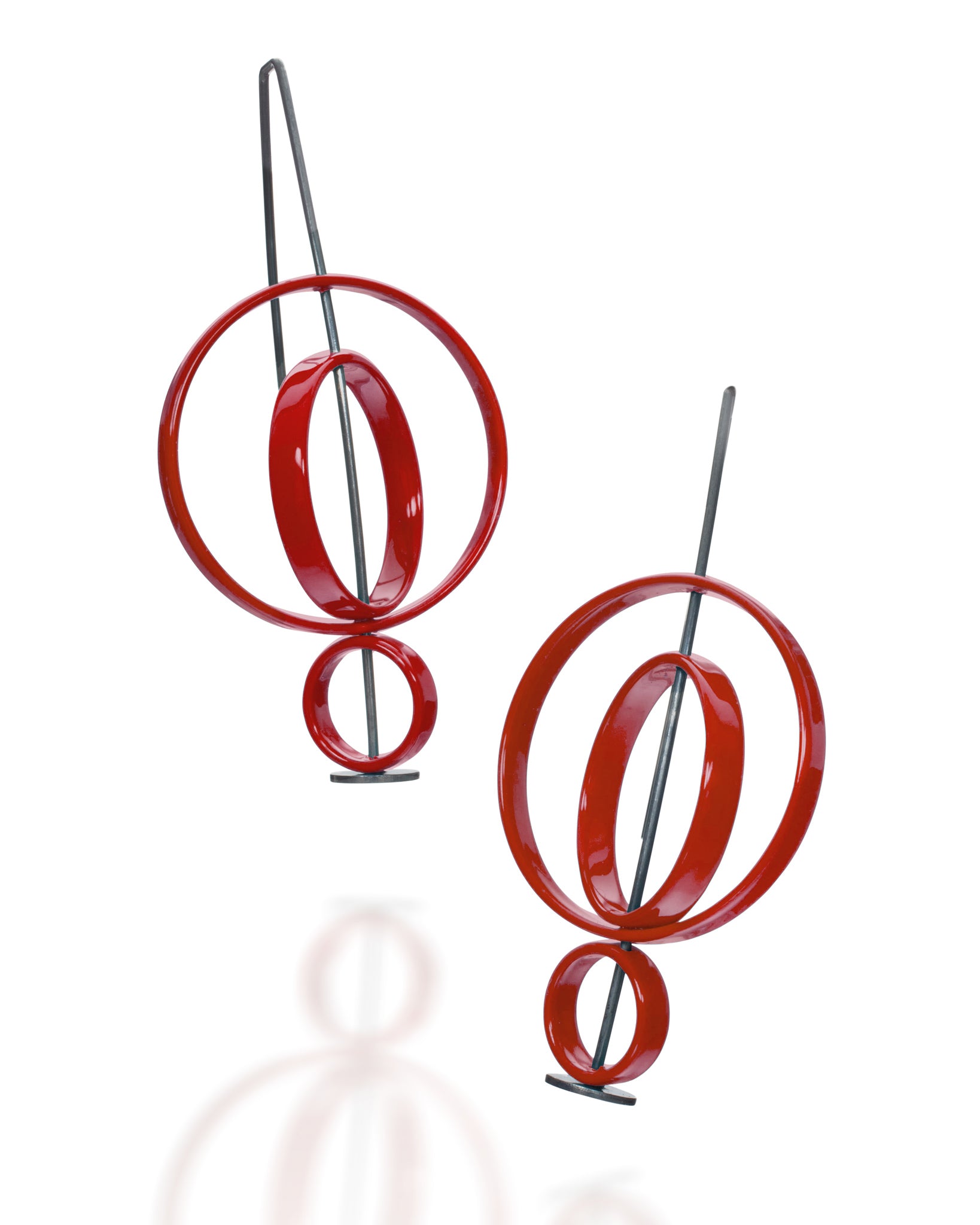 Moveable 3 Circle Earrings