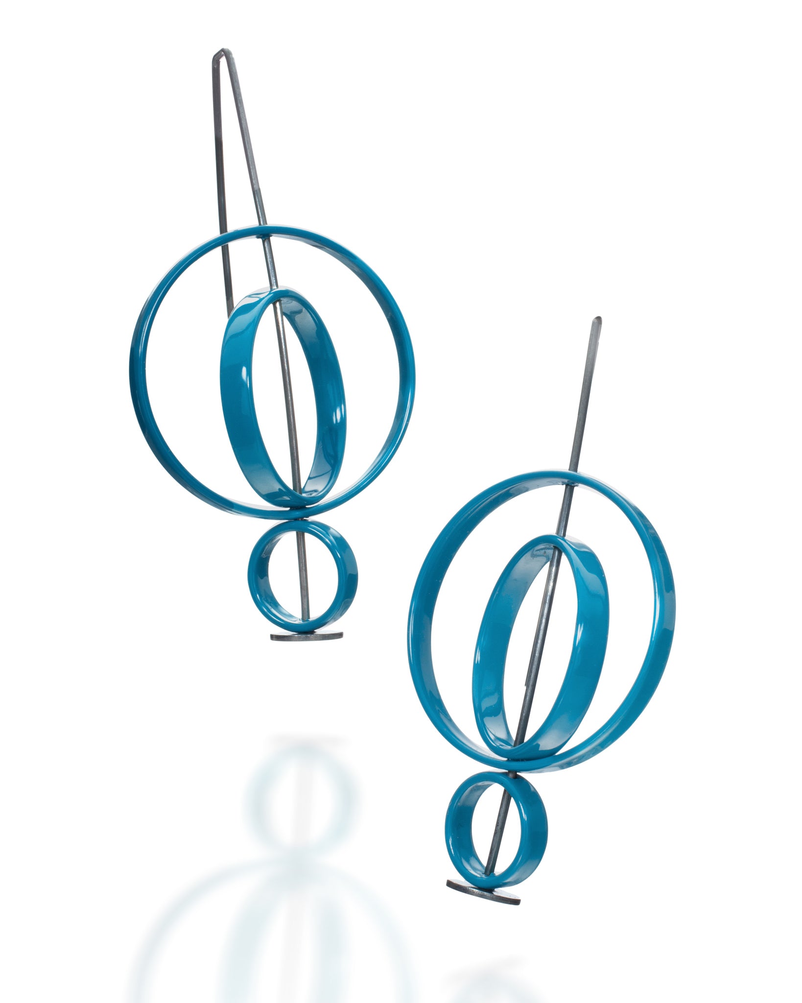 Moveable 3 Circle Earrings