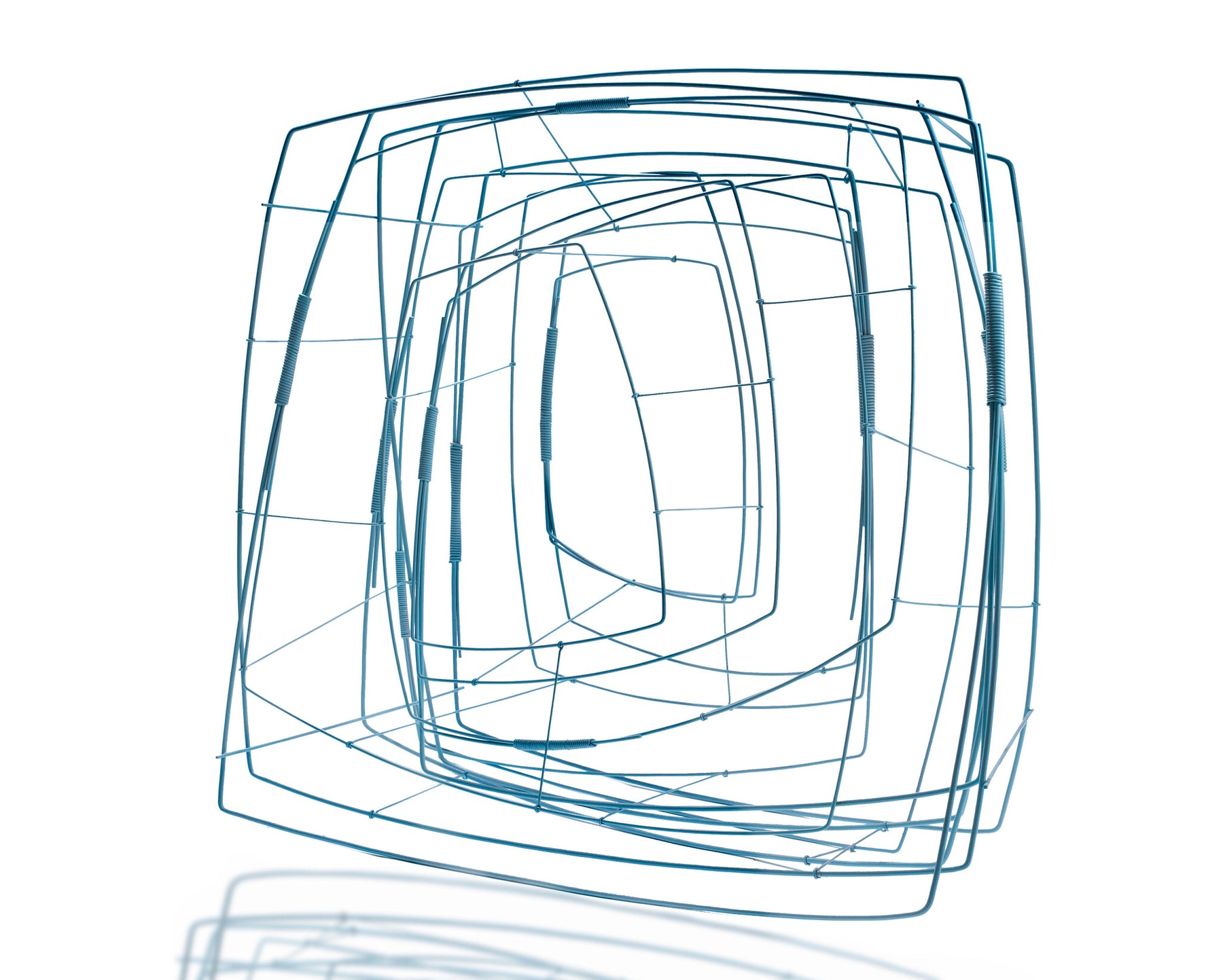 Blue Square Sculpture