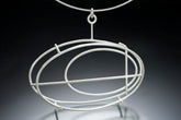 Sterling Oval Structure Pendant
