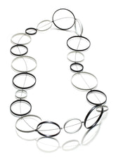 Black and White Circles Necklace