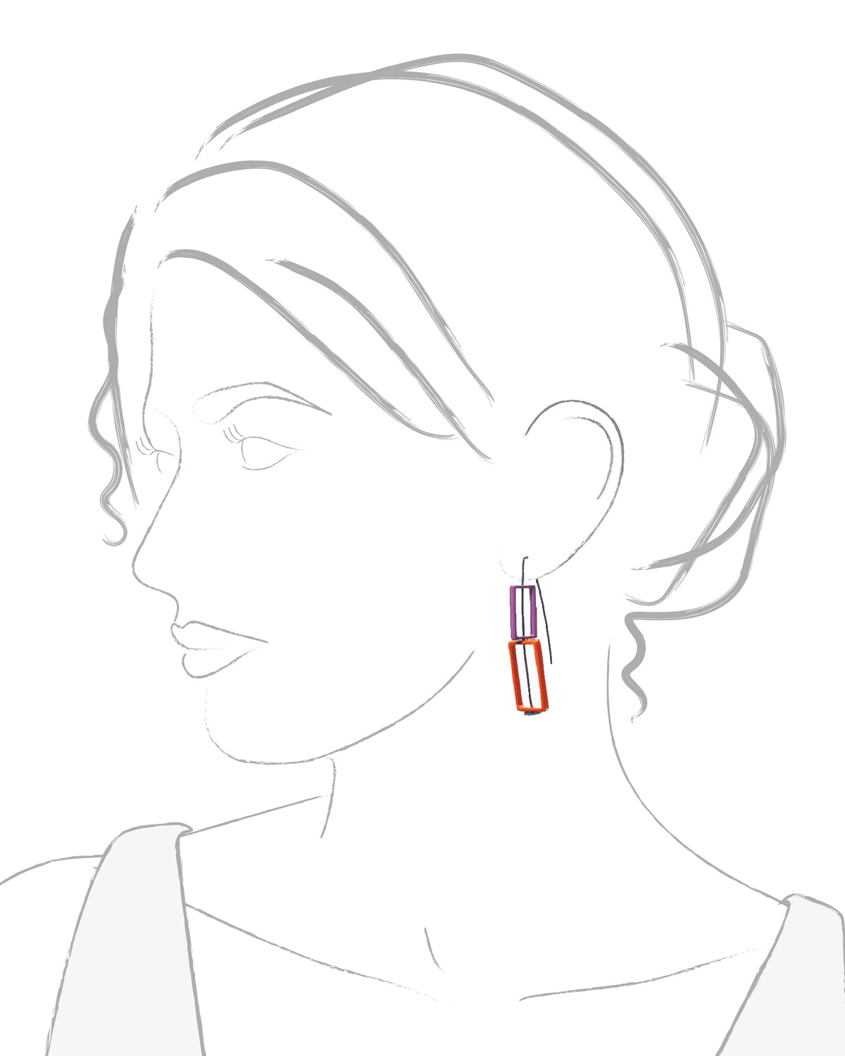 Double Rectangle Earrings