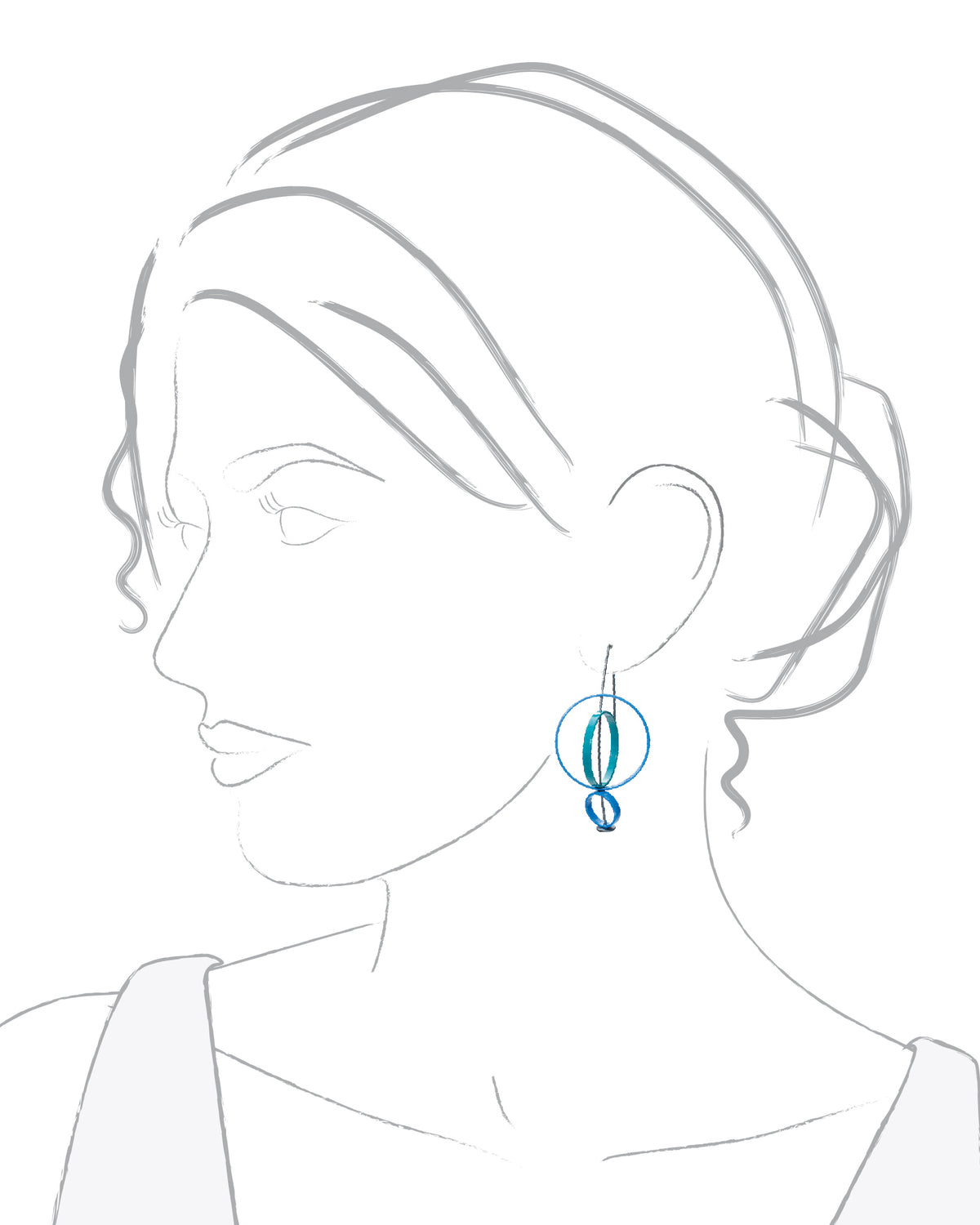 Moveable 3 Circle Earrings