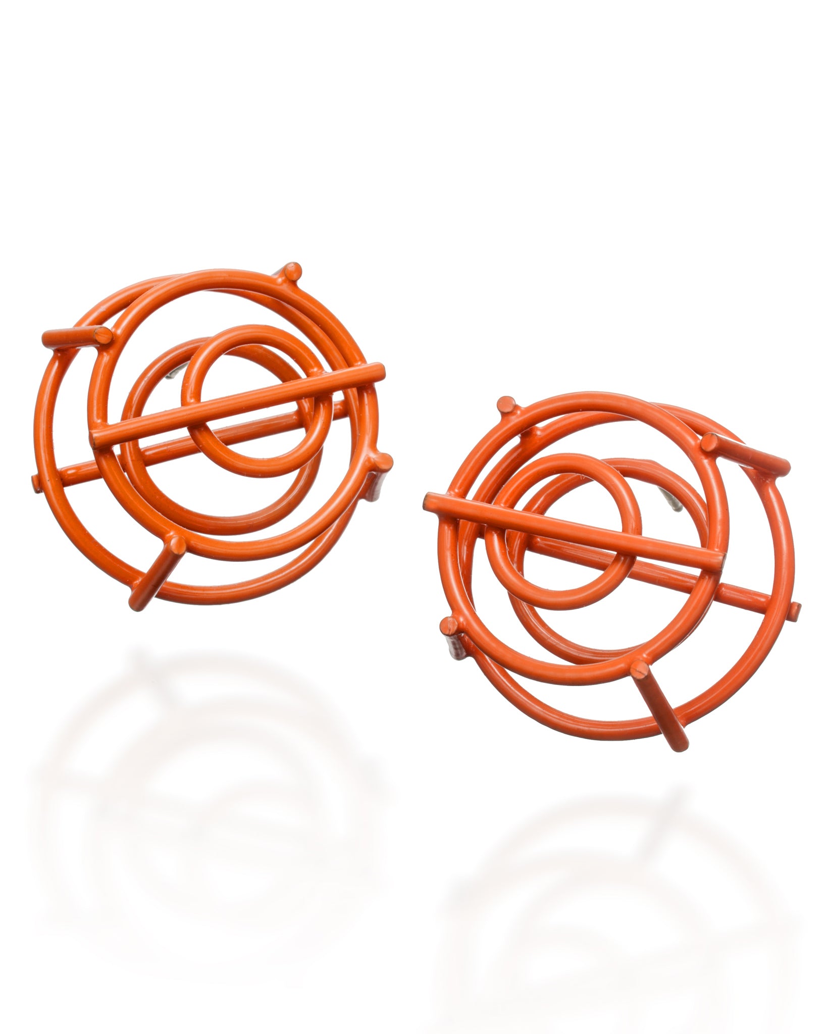 Small Circle Structure Earrings